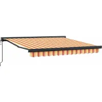 vidaXL Uitschuifbare luifel Geel en Oranje 300 x 250 x 165 cm
