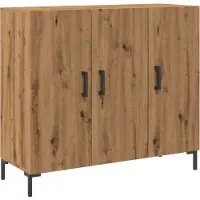 vidaXL Dressoir 90x34x80 cm bewerkt hout artisanaal eikenkleurig