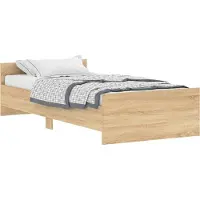 vidaXL Bedframe zonder matras hout sonoma eikenkleurig 100x200 cm