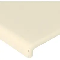 vidaXL Hoofdborden 180x5x78/88 cm kunstleer crèmekleurig