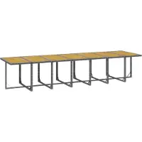 vidaXL 19-delige Tuinset met kussens poly rattan grijs