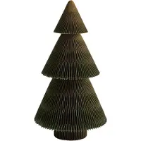 Beliani VEFSNA - Set van 2 kerstfiguren - Beige/Groen - Papier