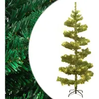 vidaXL Kunstkerstboom met verlichting en standaard 180 cm PVC groen
