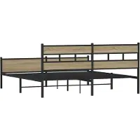 vidaXL Bedframe zonder matras metaal sonoma eikenkleurig 180x200 cm
