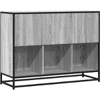 vidaXL Dressoir 100x35x76 cm bewerkt hout grijs sonoma eikenkleurig