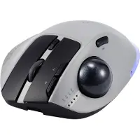 Renkforce RF-WLEM-500 Trackball Draadloos, Radiografisch, Bluetooth Optisch Grijs, Zwart 7 Toetsen 400 dpi, 800 dpi, 1600 dpi, 2400 dpi, 4800 dpi Ergonomisch,
