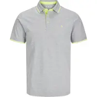 Jack & Jones Shirt 'JJEPAULOS' lichtgrijs / limoen