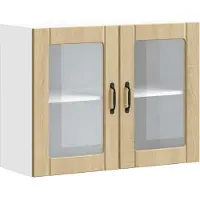 vidaXL Keukenbovenkast met glazen deur Lucca bewerkt hout sonoma eikenkleur