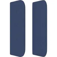 vidaXL Hoofdbord met randen 163x16x78/88 cm stof blauw