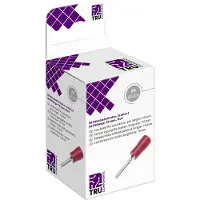 TRU COMPONENTS T2010C359 Stiftkabelschuh 0.5 mm² 1.5 mm² Teilisoliert Rot 25 St.