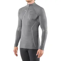 Falke Skipully Falke Men Wool-Tech Zip Shirt Grey Heather-S