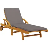 vidaXL Ligbedden 2 st met kussens 200x68x83 cm massief acaciahout