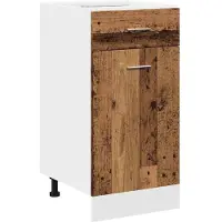 vidaXL Onderkast met lade Lyon 40x46x81,5 cm bewerkt hout oud houtkleurig