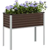 vidaXL Plantenbak Bruin 100x45x90 cm Staal