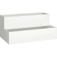 vidaXL Plantenbak Wit 100 x 60 x 45 cm Koudgewalst staal