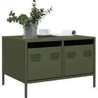 vidaXL TV-kast, olijgroen, 68x50x43,5 cm, koudgewalst staal
