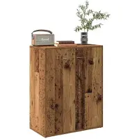 vidaXL Dressoir 60x30x75 cm bewerkt hout oud houtkleurig