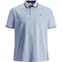 Jack & Jones polo Plus Size wijde fit lichtblauw effen katoen