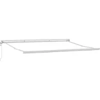 vidaXL Uitschuifbare luifel Beige 400 × 300 cm Stof en Metaal