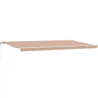 vidaXL Uitschuifbare luifel Meerkleurig 600 × 300 cm Stof en Aluminium