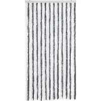 vidaXL Vliegenhor met grijze en witte chenille, 100x200 cm