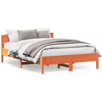 vidaXL Bedframe zonder matras massief grenenhout wasbruin 140x200 cm