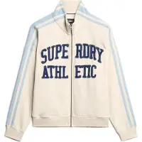 Superdry Sweatvest 'Athletic Essentials' crème / lichtblauw / donkerblauw