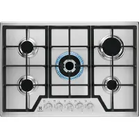Electrolux KGS7536SX - inbouw gaskookplaat - 5 branders - RVS - L 75 x D 52 cm