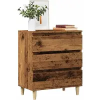 vidaXL Dressoir 60x35x70 cm bewerkt hout oud houtkleurig