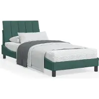 vidaXL Bedframe zonder matras "Hanko" 90x200 cm fluweel donkergroen