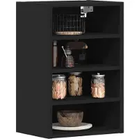 vidaXL Bovenkast Riga 40x29,5x60 cm bewerkt hout zwart