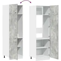 vidaXL Ombouwkast voor koelkast Lyon 60x57x207 cm bewerkt hout betongrijs