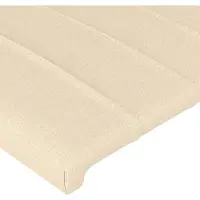 vidaXL Hoofdbord LED 200x5x78/88 cm stof crèmekleurig