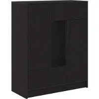 vidaXL Dressoir met lades en deuren 73x31x90 cm zwart eikenkleurig
