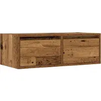 vidaXL Tv-meubel met LED-verlichting 75x35,5x25 cm oud houtkleurig