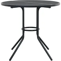 vidaXL Terrastafel rond Ø80x72,5 cm gepoedercoat staal antracietkleur