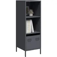 vidaXL Hoge kast 35x39x103,5 cm staal antracietkleurig