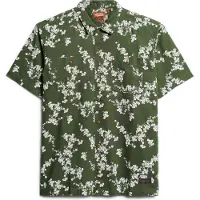 Superdry Overhemd donkergroen / wit