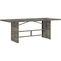 vidaXL 9-delige Tuinset met kussens poly rattan grijs