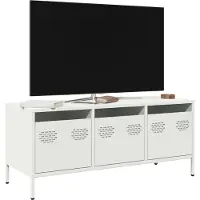 vidaXL Tv-meubel 101,5x39x43,5 cm koudgewalst staal wit