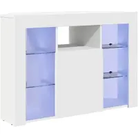 vidaXL Hoek LED TV Cabinet 100x40x68cm Wit Bewerkt hout