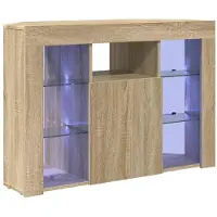 vidaXL Hoek LED TV Cabinet 100x40x68cm Sonoma Eik Bewerkt hout