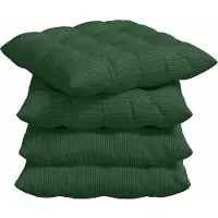 vidaXL Zitkussens 4 st Corduroy stof Donkergroen 40 x 40 x 6 cm