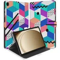 B2Ctelecom Book Case Hoesje met Standaard Blocks Colorful Samsung Galaxy Tab A11 Plus
