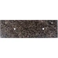 Saniclass Noche Topblad - 120x46cm - 2 kraangaten - 2 sifon-uitsparingen - gemeleerd natuursteen - Dark Emperador