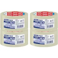 TESA verpakkingstape - 4x - strong - transparant - 66 mtr x 50 mm - verpakkingsbenodigdheden - tape - plakband