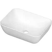 Ink Enzo Opzetwastafel Rechthoekig 46x32cm Keramiek - Mat Wit - 8718835165406 - Wastafels, Opzetwastafels