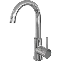 Brauer Stripe hoge opbouw wastafelmengkraan met draaibare ronde uitloop model A chroom