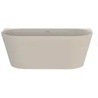 Xenz June Halfvrijstaand Bad 160x75cm - Hoek Links & Rechts - Mat Creme - Composiet - Baden, Halfvrijstaande Baden - 8720247171432