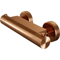 Brauer stripe opbouw douche thermostaatkraan koper geborsteld pvd